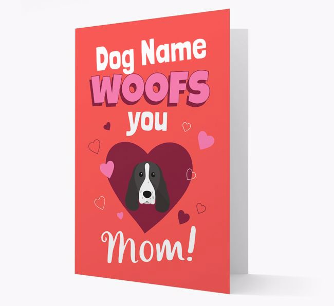 'I Woof You Mom' - Personalized {breedFullName} Card 